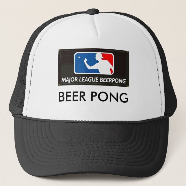 Gorra De Camionero MajorLeagueBeerPong, CERVEZA PONG (Anverso)
