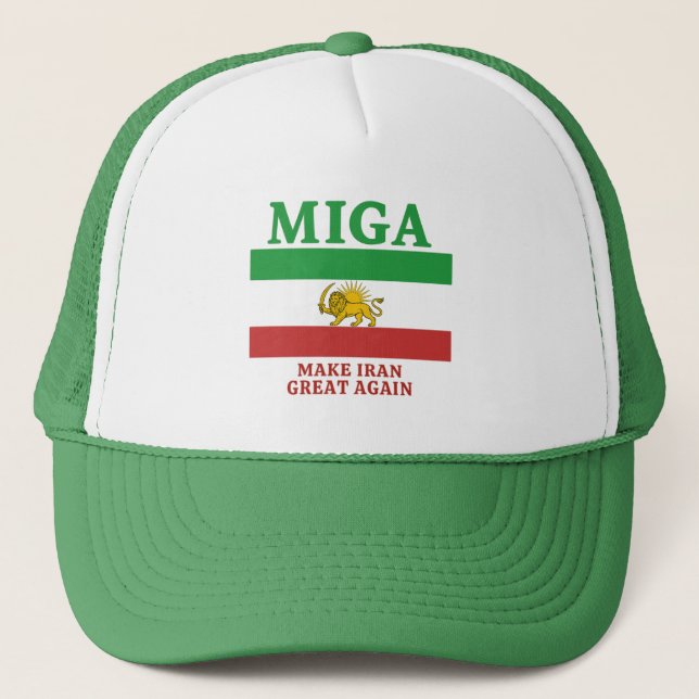 Gorra De Camionero Make Iran Great Again' (MIGA) hat (Anverso)