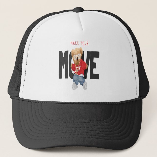 Gorra De Camionero Make Your Move Cool Bear Dancing (Anverso)