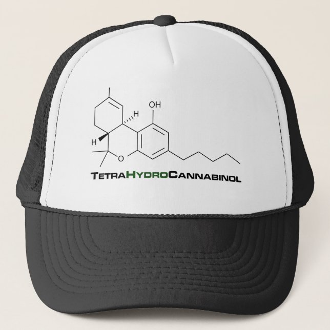 Gorra De Camionero Mala hierba de THC (Anverso)