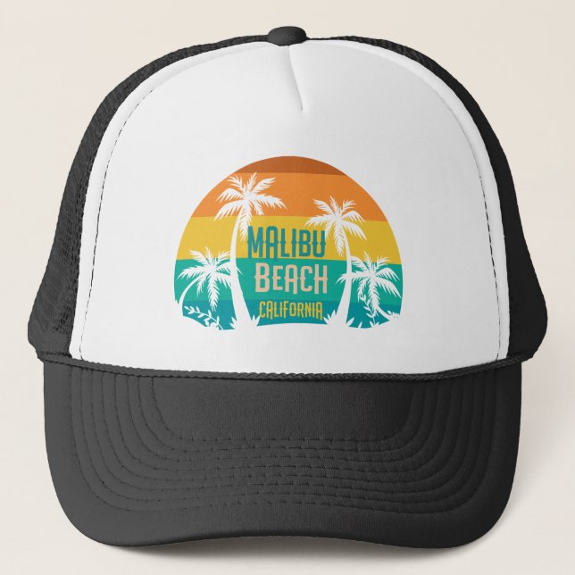 Gorra De Camionero Malibu Beach Retro (Anverso)