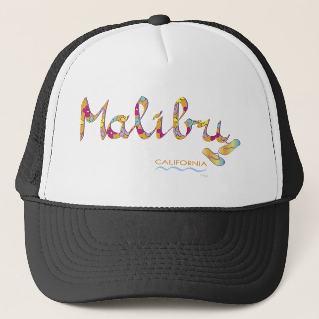 Gorra De Camionero Malibu, CA (Anverso)