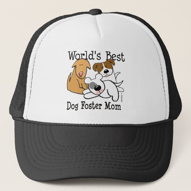 Gorra De Camionero Mamá adoptiva del mejor perro del mundo (Anverso)