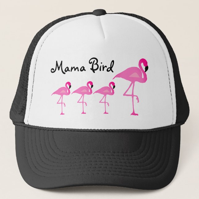 Gorra De Camionero Mamá Bird Trucker Hat del flamenco (Anverso)