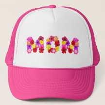 Mamá Bonito Floral Typographic Design Trucker Hat