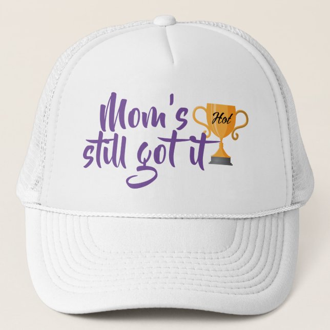 Gorra De Camionero Mamá caliente todavía lo tiene Cougar (Anverso)