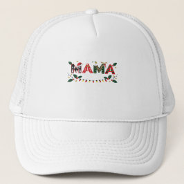 Gorra De Camionero Mama Claus Christmas – Cute Festive Holiday Typogr