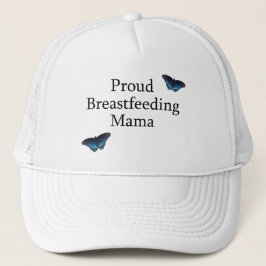 Gorra De Camionero Mamá de amamantamiento orgullosa Blue Butterflies