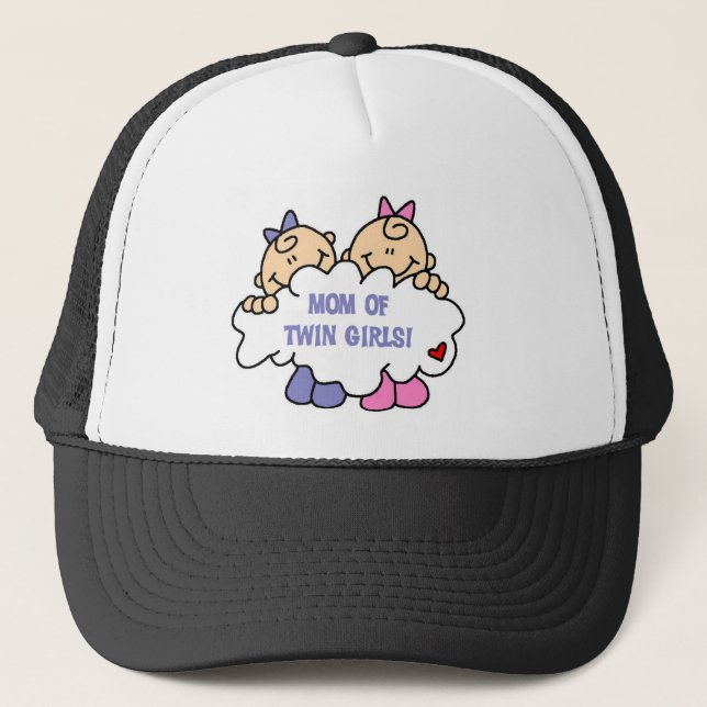 Gorra De Camionero Mamá de chicas gemelos (Anverso)