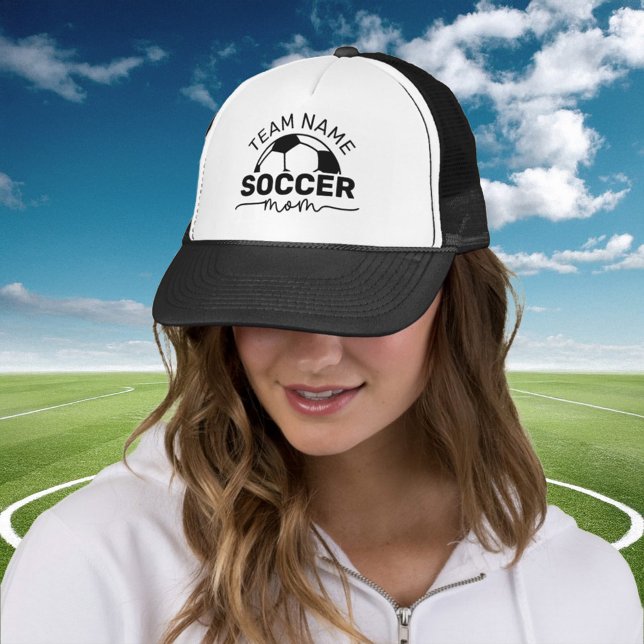 Gorra De Camionero Mamá de fútbol negra y blanca personalizada (Subido por el creador)