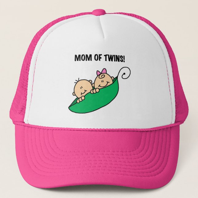 Gorra De Camionero Mamá de gemelos en polos y regalos (Anverso)