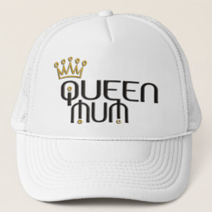 Gorra De Camionero Mamá de la reina/corona del oro