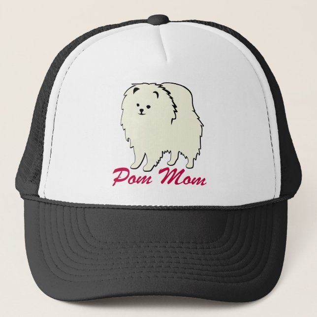 Gorra De Camionero Mamá de Pomeranian Pom (Anverso)