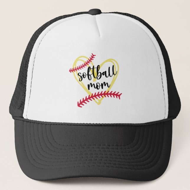 Gorra De Camionero Mamá de Softbol (Anverso)