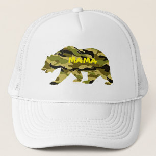 Gorra De Camionero Mamá del ejército de béisbol mamá oso graciosa cam