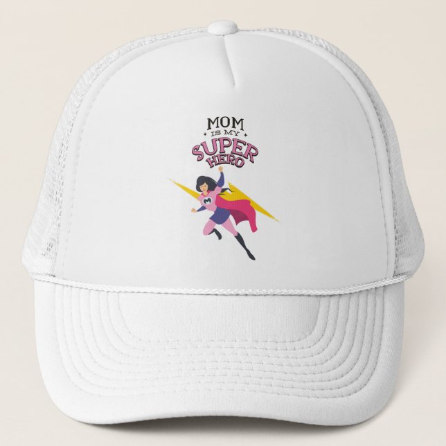 Gorra De Camionero Mamá es mi superhéroe (Anverso)