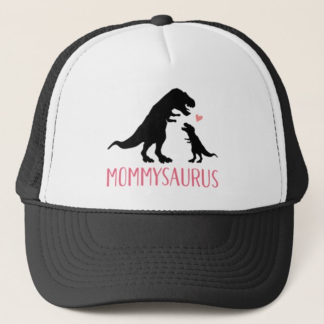 Gorra De Camionero Mamá mami y dinosaurio bebé (Anverso)