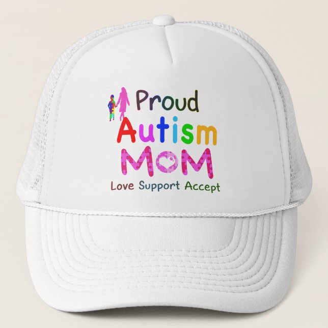 Gorra De Camionero Mamá orgullosa del autismo (Anverso)
