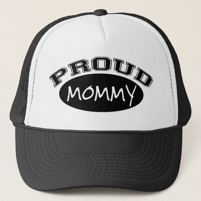 Gorra De Camionero Mamá orgullosa (negro) (Anverso)
