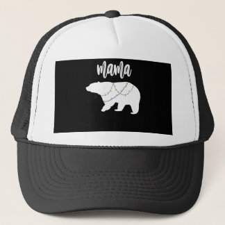 Gorra De Camionero Mamá Osa Una Cadena De Oso Polar De Navidades Lumi