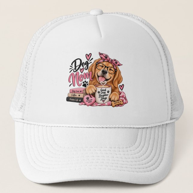 Gorra De Camionero Mamá Perro Divertida (Anverso)
