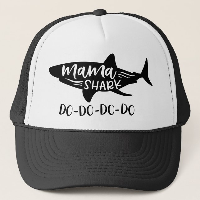 Gorra De Camionero Mamá Shark Hacer-Hacer-Hacer-Hacer Mommy Shark (Anverso)
