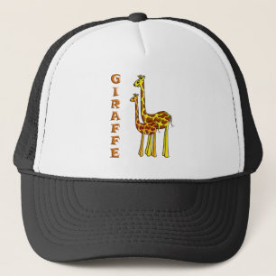 Gorra De Camionero Mamá y bebé de la jirafa