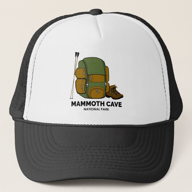 Gorra De Camionero Mammoth Cave Parque Nacional Mochila (Anverso)