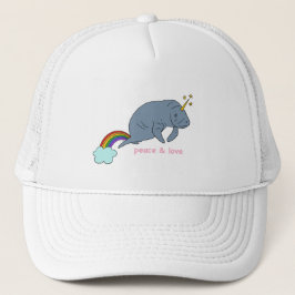 Gorra De Camionero Manatee Peace & Love