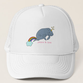 Gorra De Camionero Manatee Peace & Love
