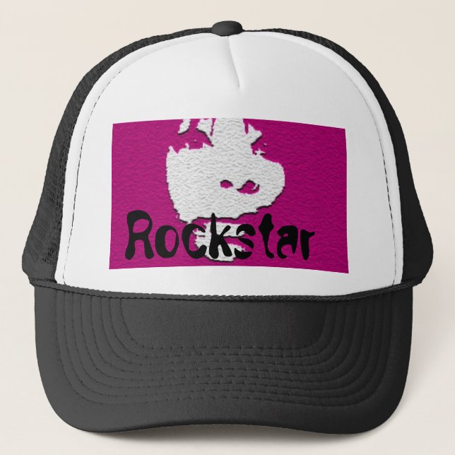 Gorra De Camionero Mancha blanca /negra 1, Rockstar de la tinta (Anverso)