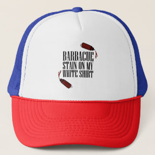 Gorra De Camionero Mancha de barbacoa en mi blanco