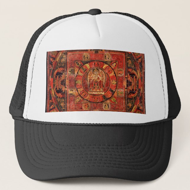 Gorra De Camionero Mandala budista de la compasión (Anverso)