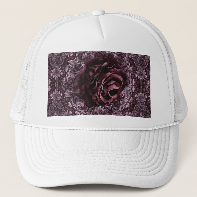 Gorra De Camionero Mandala de rosa  (Anverso)