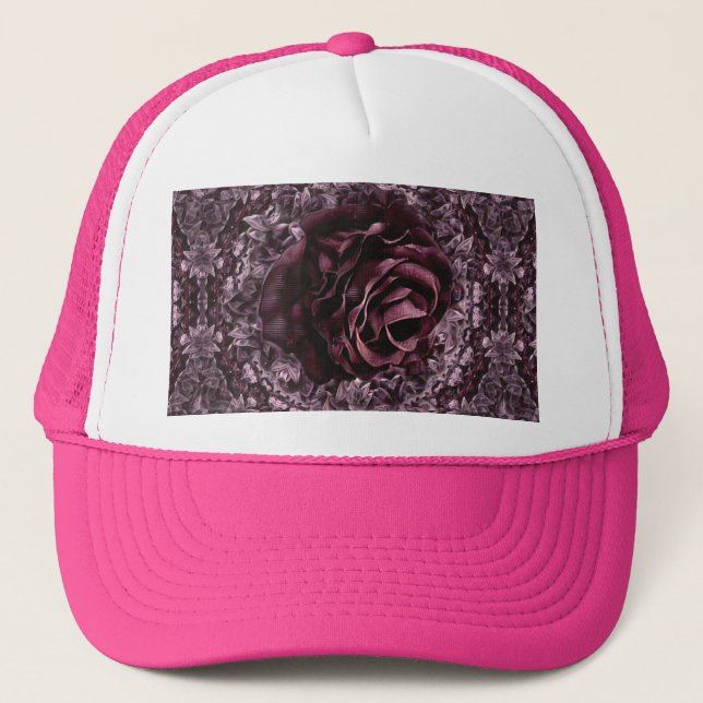 Gorra De Camionero Mandala de rosa  (Anverso)