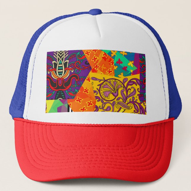 Gorra De Camionero Mandala festiva india turca (Anverso)