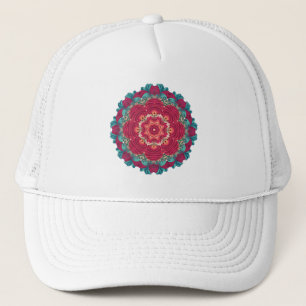 Gorra De Camionero Mandala roja de Lotus