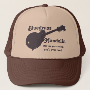 Gorra De Camionero Mandolina del Bluegrass - toda la percusión que