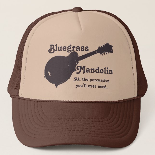 Gorra De Camionero Mandolina del Bluegrass - toda la percusión que (Anverso)