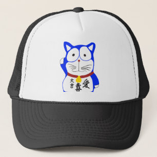 Gorra De Camionero Maneki Neko - gato afortunado japonés