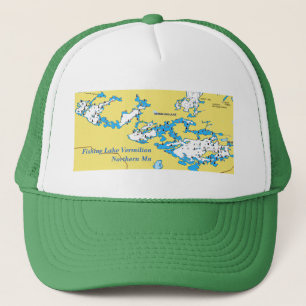 Gorra De Camionero Manganeso septentrional del mapa bermellón de la
