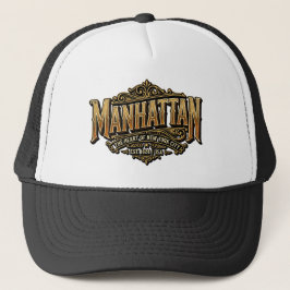 Gorra De Camionero Manhattan Est 1624 Corazón De La Ciudad De Nueva Y