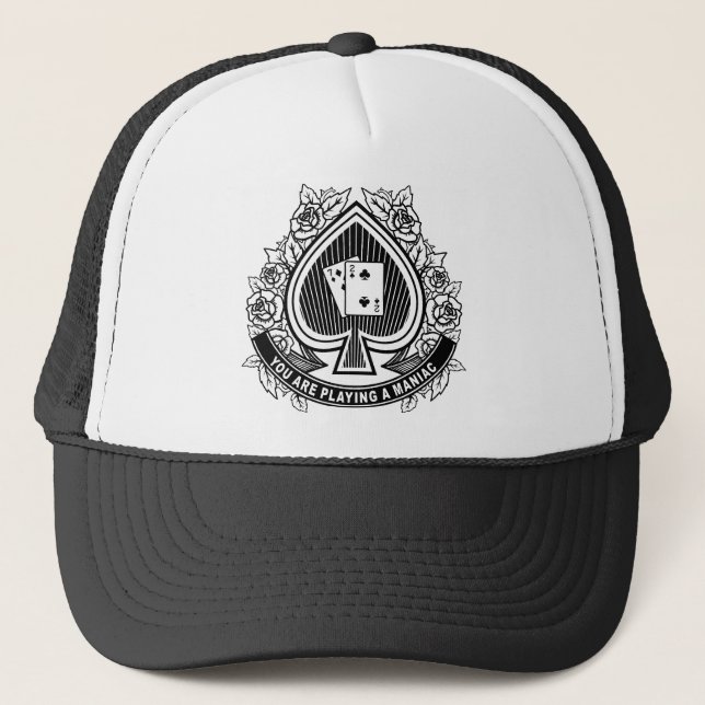 Gorra De Camionero Maniaco del póker (Anverso)