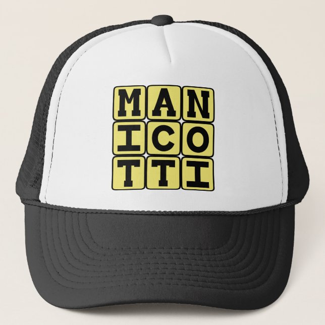 Gorra De Camionero Manicotti, plato de pasta con queso (Anverso)