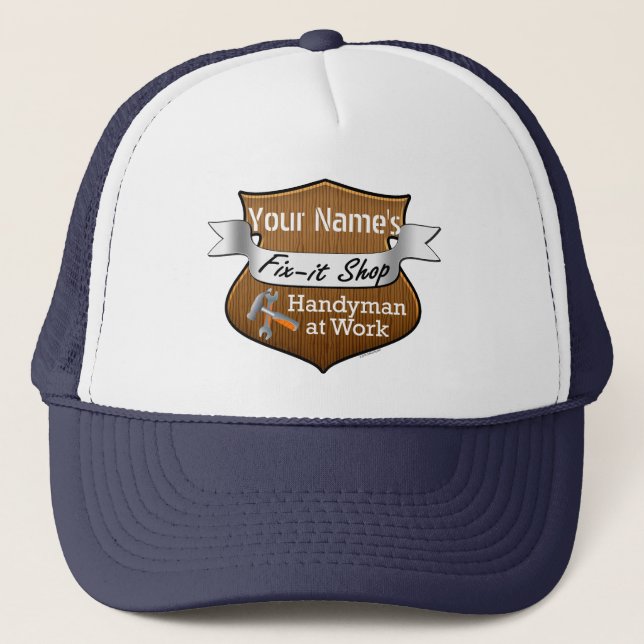 Gorra De Camionero Manitas personalizada Arreglo-él nombre de encargo (Anverso)