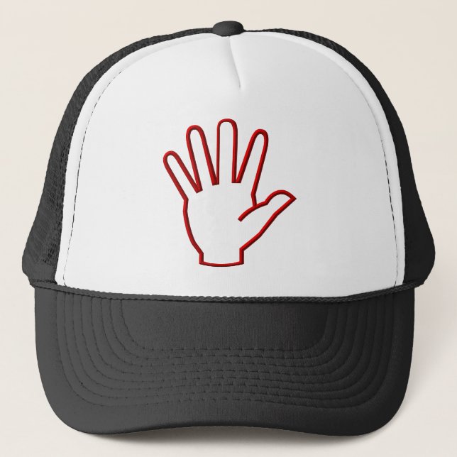 Gorra De Camionero Mano abierta/5 alta/onda (Anverso)