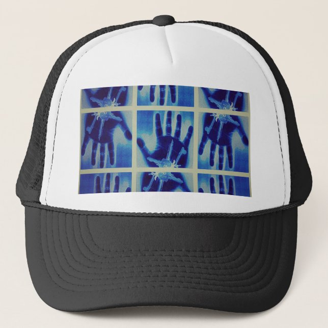 Gorra De Camionero mano azul espeluznante (Anverso)