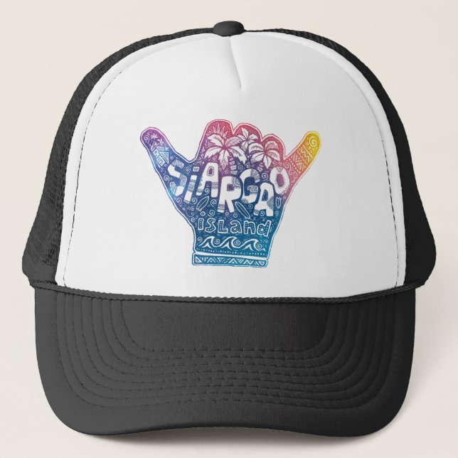 Gorra De Camionero Mano del shaka de la isla de Siargao que practica (Anverso)