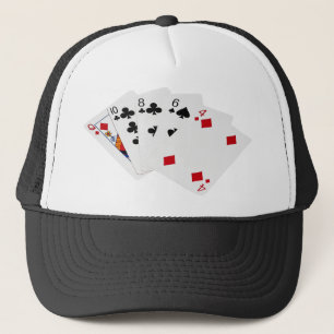 Gorra De Camionero Manos de Póquer - Carta Alta - Reina