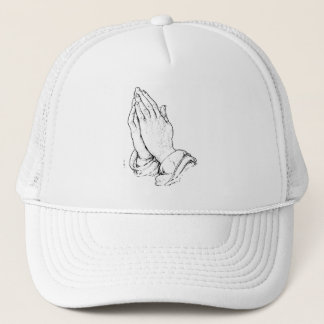 Gorra De Camionero manos de rogación/blanco